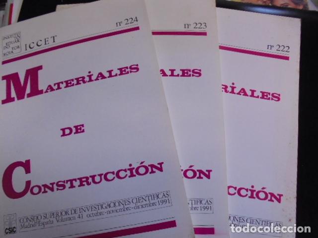 Libros: INSTITUTO TORROJA MATERIALES DE CONSTRUCCION 224 - 1991 - PERFECTO ESTADO - Foto 2