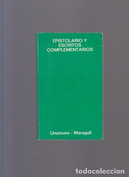 Libros: UNAMUNO & MARAGALL - EPISTOLARIO Y ESCRITOS COMPLEMENTARIOS 1971 - Foto 1