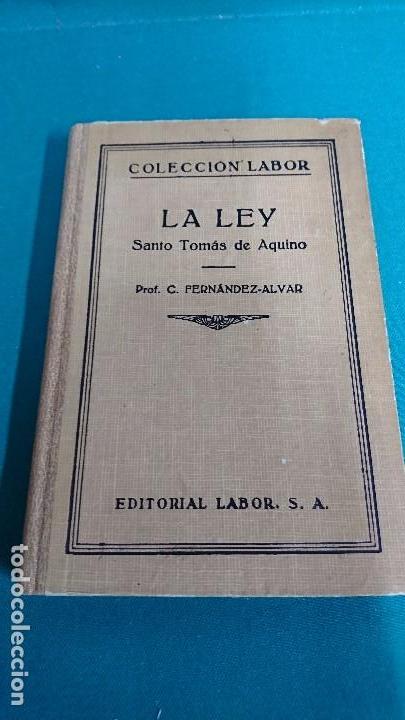 Libros: LA LEY, SANTO TOM&Aacute;S DE AQUINO, EDITORIAL LABOR - Foto 1