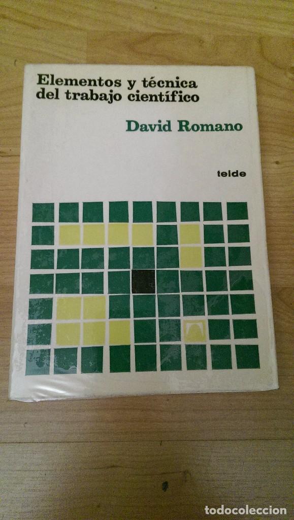 Libros: LIBRO &laquo;ELEMENTOS Y T&Eacute;CNICAS DEL TRABAJO CIENT&Iacute;FICO&raquo;. DAVID ROMANO. - Foto 1