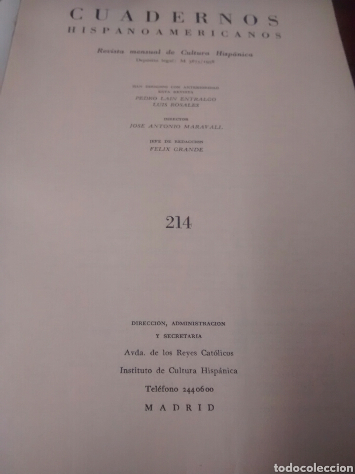 Libros: Cuadernos hispanoamericanos - Octubre 1967 - Foto 3