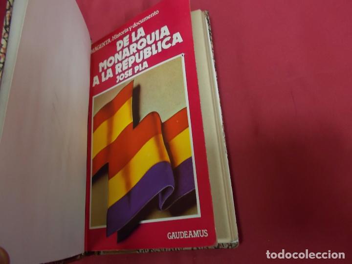 Libros: DE LA MONARQUIA A LA REPUBLICA. JOSE PLA. EDICIONES ACERVO. 1977. - Foto 1