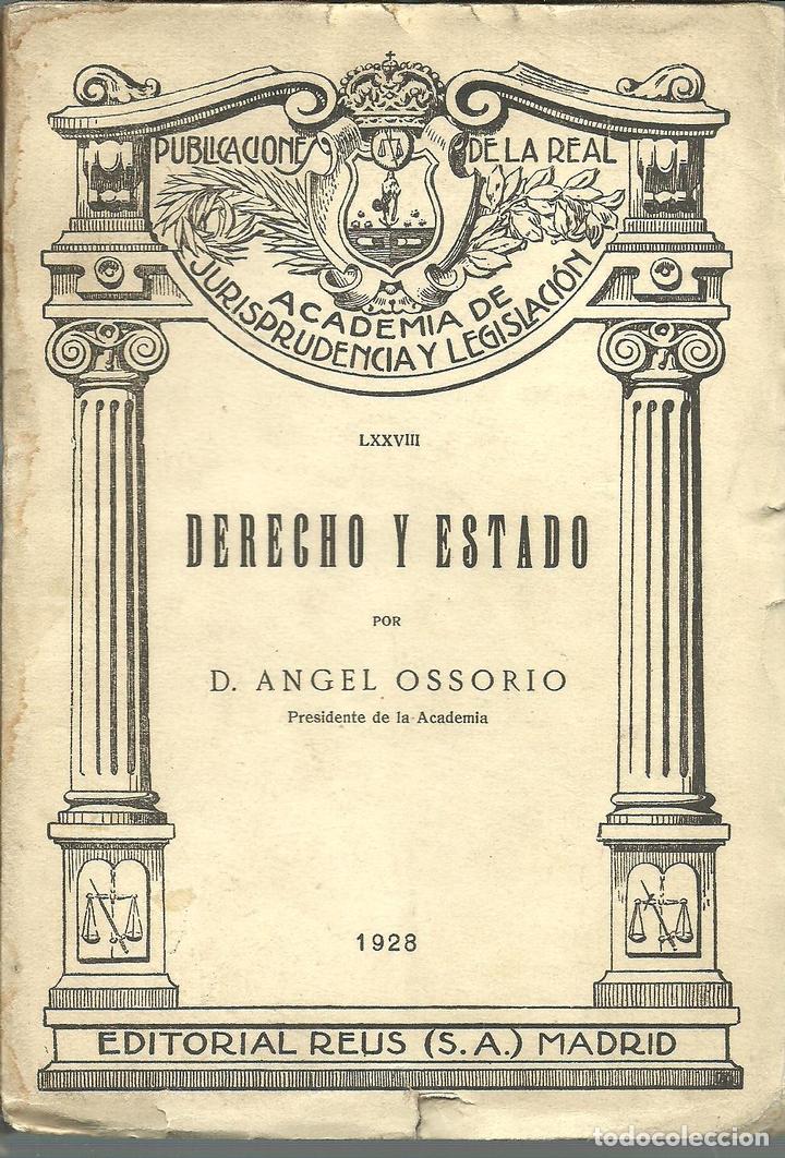 Libros: DERECHO Y ESTADO - D ANGEL OSORIO - Foto 1