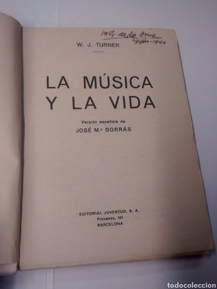 Libros: La m&uacute;sica y la vida - W. J. Turner - Foto 3