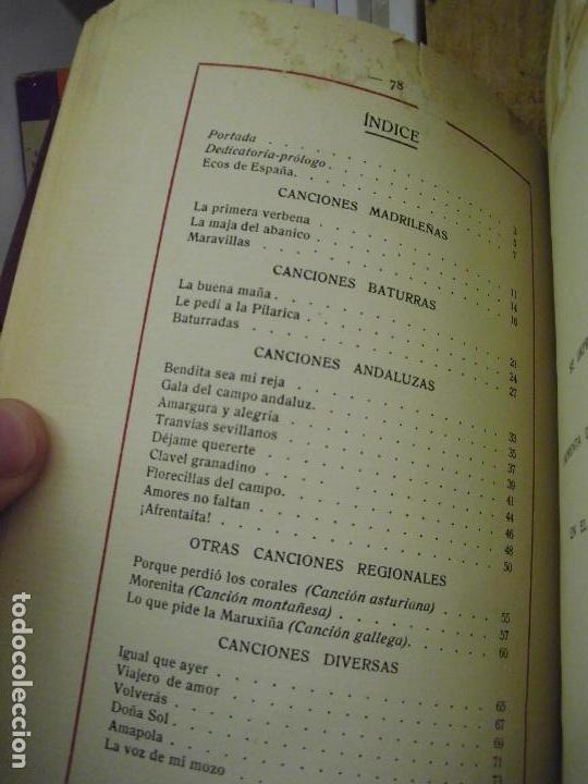 Libros: Ecos de Espa&ntilde;a. Canciones. Dedicatoria-Pr&oacute;logo de Manuel Machado. - Foto 2