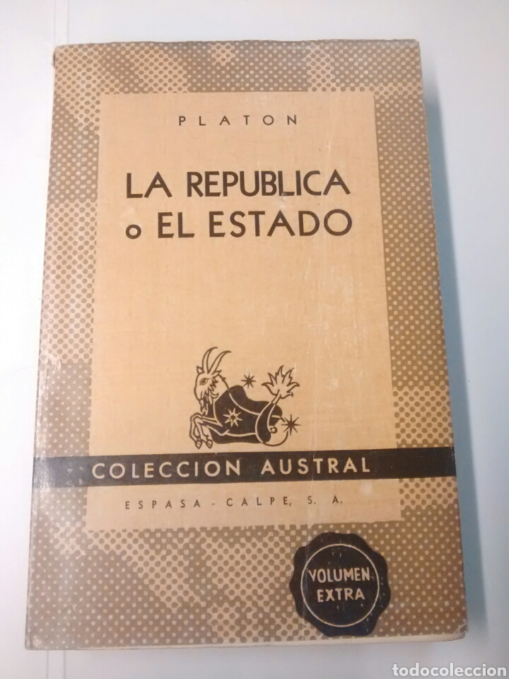 Libros: La rep&uacute;blica o el estado - Plat&oacute;n - Primera edici&oacute;n de 1941 - Foto 1