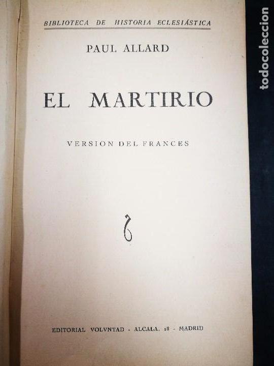 Libros: martirio 1926 allard
