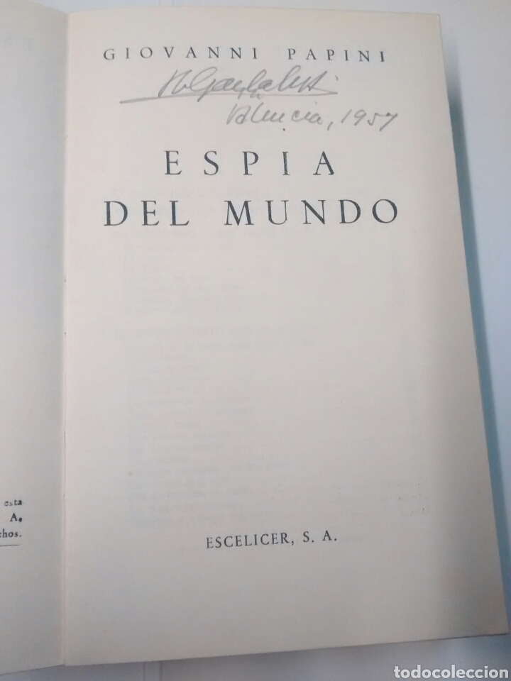 Libros: Esp&iacute;a del mundo - Giovanni Papini - 1957 - Foto 3