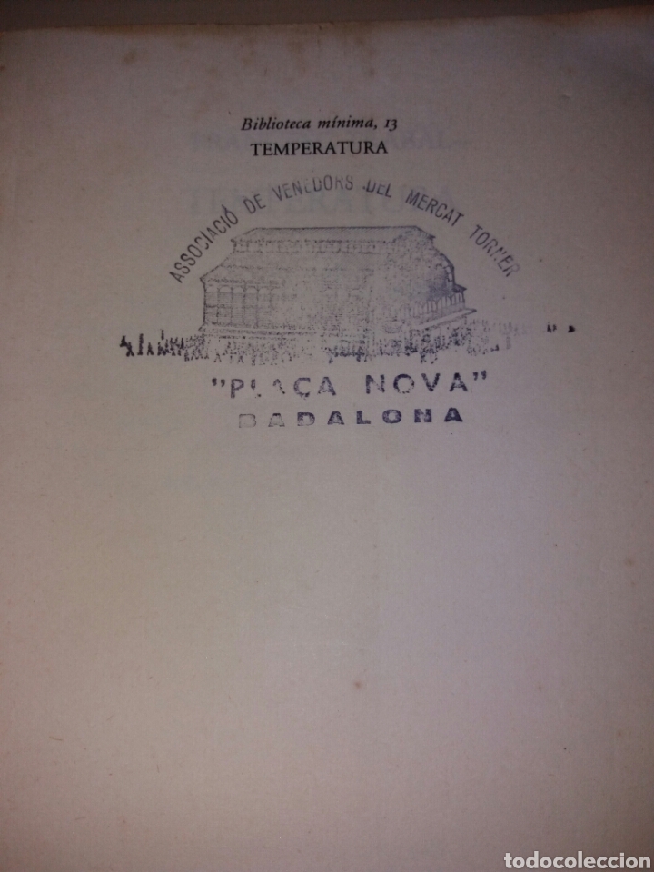Libros: TEMPERATURA - FRANCESC TRABAL - QUADERNS CREMA - Foto 2