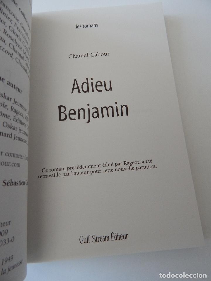 Libros: Adieu Benjamin - Chantal Cahour, 2009 - Foto 4
