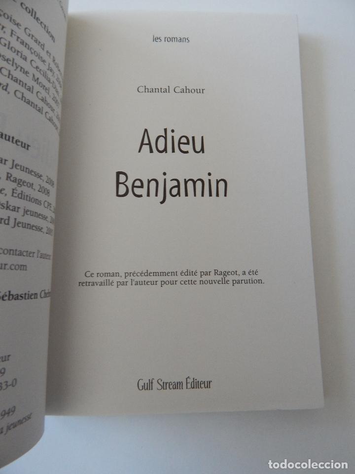 Libros: Adieu Benjamin - Chantal Cahour, 2009 - Foto 5