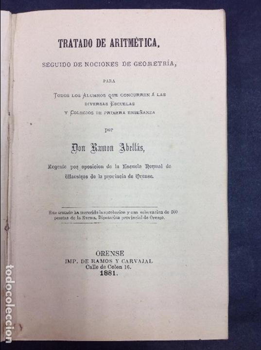 B&uuml;cher: Tratado de aritmetica 1881 abellas