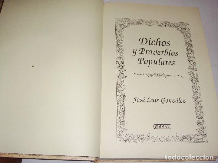 Libros: DICHOS Y PROVERBIOS POPULARES - GONZALEZ, Jos&eacute; Luis. - Foto 2