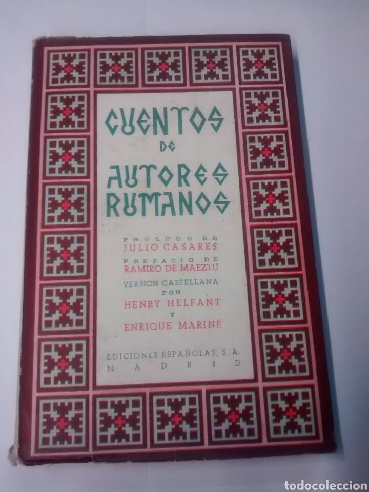 Libros: Cuentos de autores rumanos - Prefacio de Ramiro de Maetzu - 1939 - Foto 1