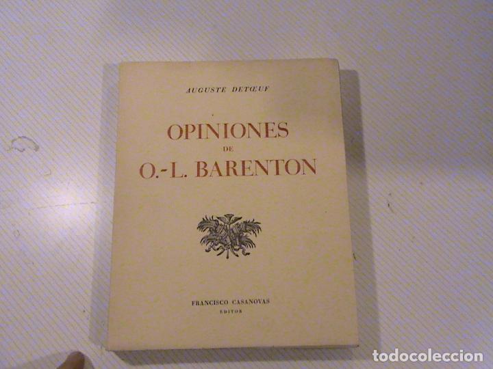 Libros: Opiniones de O. L. Barenton (autor: Auguste Detoeuf) - Foto 1
