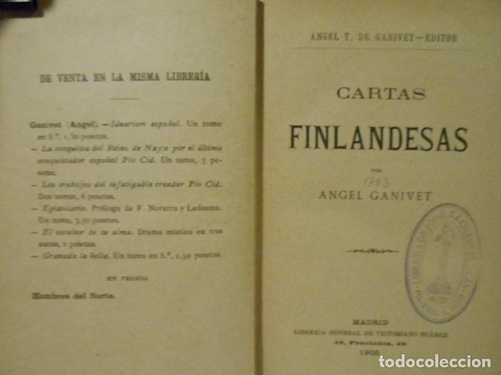 Libros: GANIVET, Angel.- - Cartas Finlandesas. - Foto 1