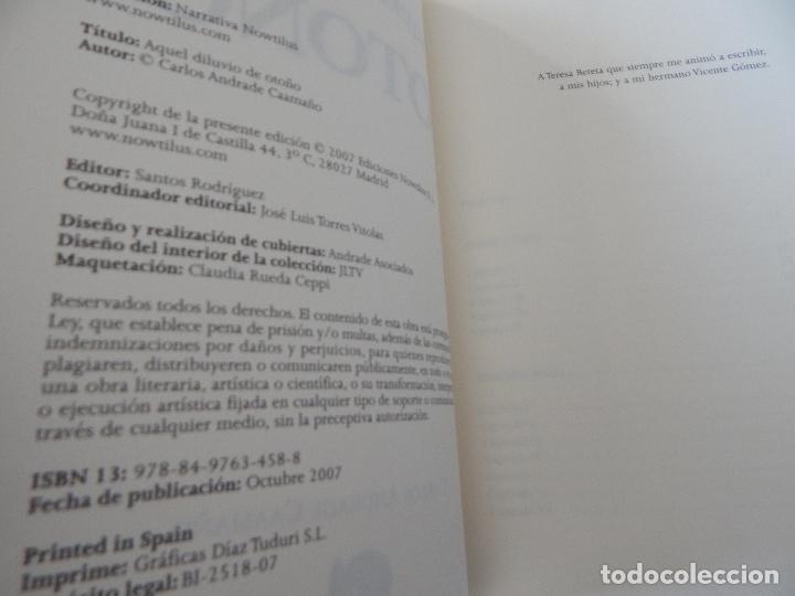 Libros: Aquel diluvio de oto&ntilde;o - Carlos Andrade - Foto 5