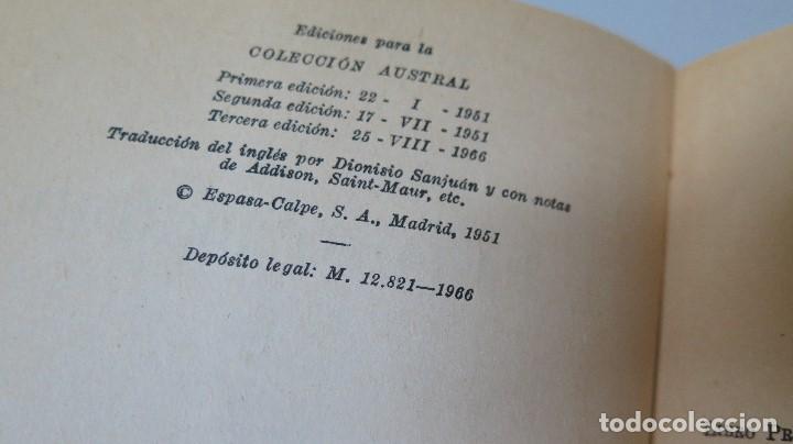 Libros: 1966.- EL PARAISO PERDIDO. JOHN MILTON. AUSTRAL - Foto 2