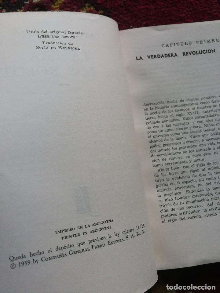 Libros: LA ERA DE LOS ROBOTS - ALBERT DUCROCQ, FABRIL EDITORA, 1959. - Foto 4