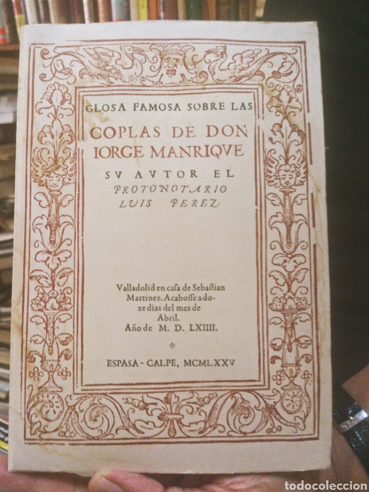 Libros: Coplas. Edici&oacute;n facsimilar. - MANRIQUE, Jorge. - Foto 1