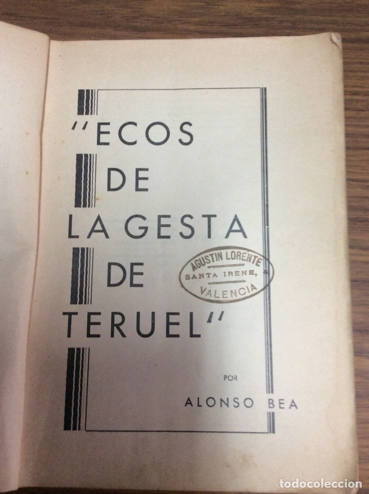 Libros: ECOS DE LA GESTA DE TERUEL. POR ALONSO BEA. - Foto 1