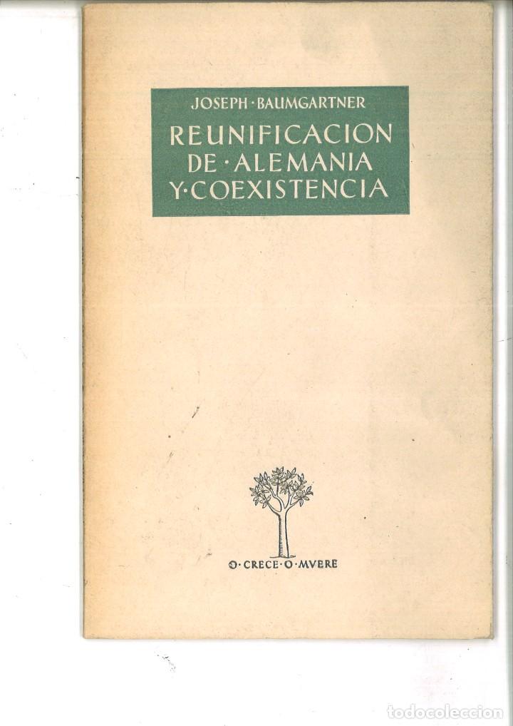 Libros: REUNIFICACI&Oacute;N DE ALEMANIA Y COEXISTENCIA. Joseph Baumgartner - Foto 1