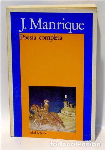 Libros: JORQUE MANRIQUE - POES&Iacute;A COMPLETA - MANRIQUE, Jorge - Foto 1