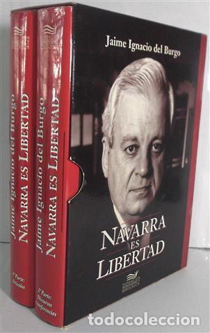 Livres: NAVARRA ES LIBERTAD . Obra completa en 2 vol y estuche. 1&ordf; parte: art&iacute;culos. 2&ordf; parte: Discursos y C