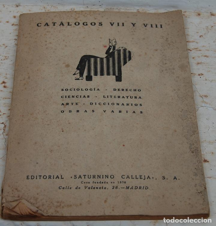 Libros: CATALOGO  VII Y VIII SATUNINO CALLEJA - Foto 1