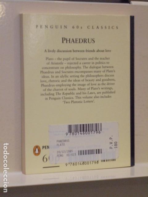 Libros: PLATO - PHAEDRUS - PENGUIN 60s CLASSICS - (EN INGLES) - Foto 2