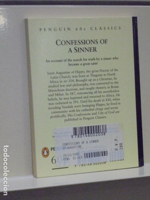 Libros: SAINT AUGUSTINE - CONFESSIONS OF A SINNER - PENGUIN 60s CLASSICS - (EN INGLES) - Foto 2