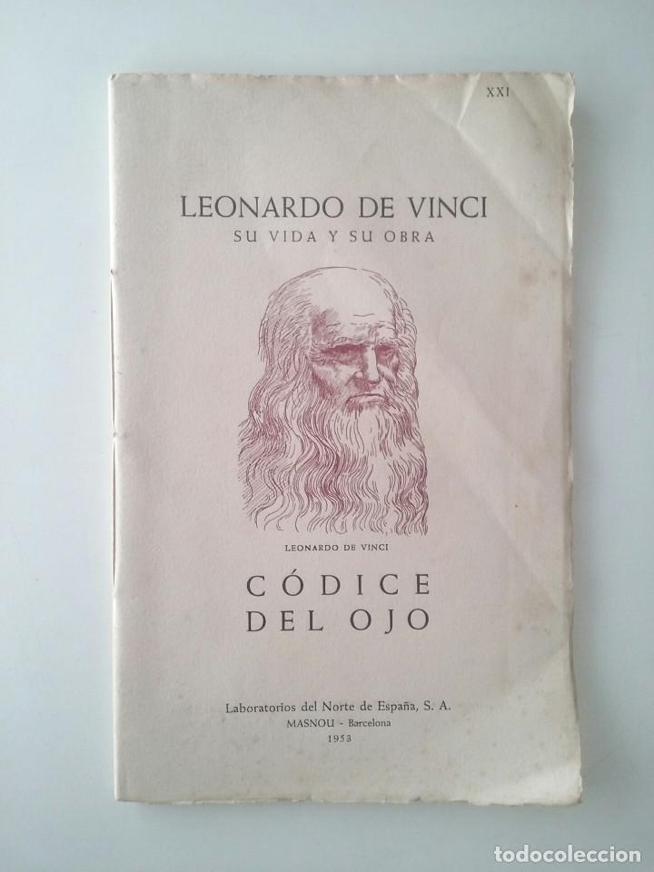 Libros: LEONARDO DE VINCI. CODICE DEL OJO (LABORATORIOS DEL NORTE ESPA&Ntilde;A 1953) - Foto 1
