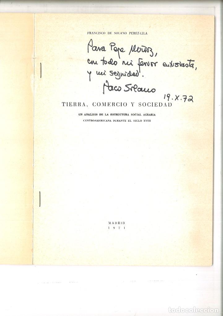 Libros: TIERRA, COMERCIO Y SOCIEDAD. Francisco de Solano P&eacute;rez-Lila - Foto 2