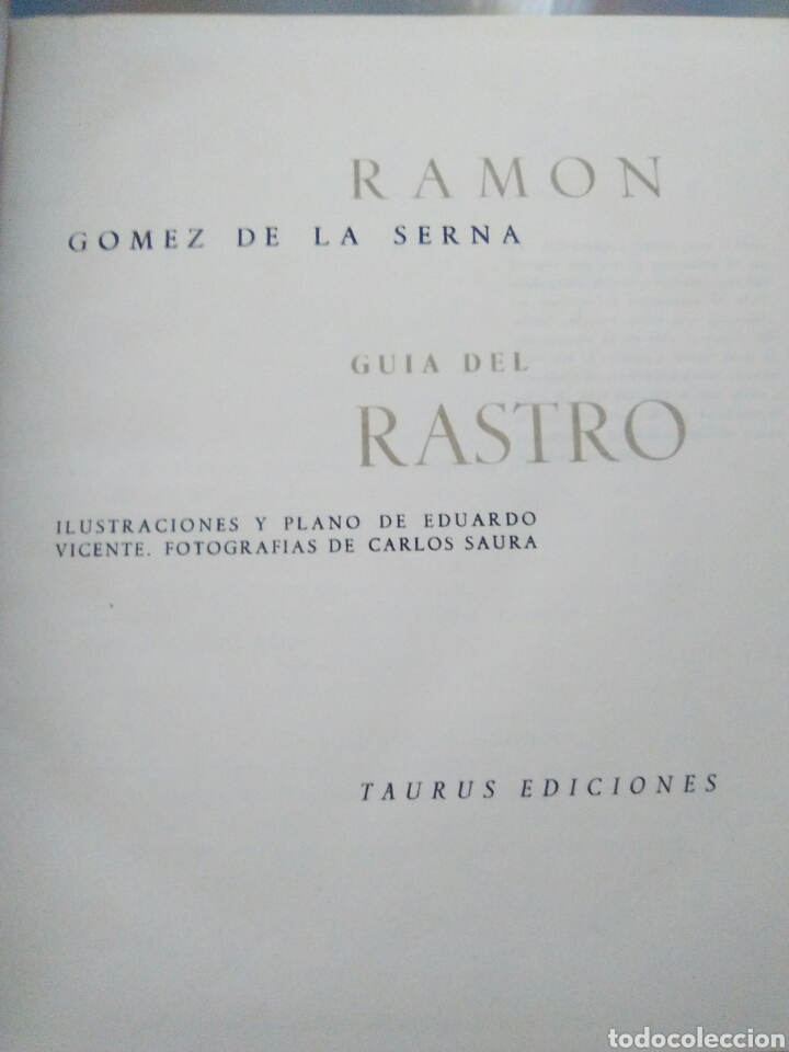 Libros: Guia del Rastro Ramon Gomez de la Serna 1961 - Foto 2