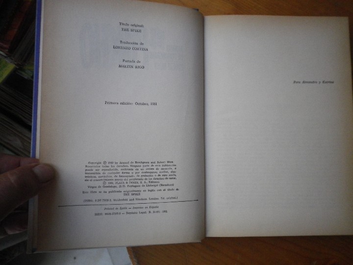 Libros: LIBRO EL PINCHO PRIMERA EDICION PLAZA Y JANES ARNAUD DE BORCHGRAVE - Foto 2