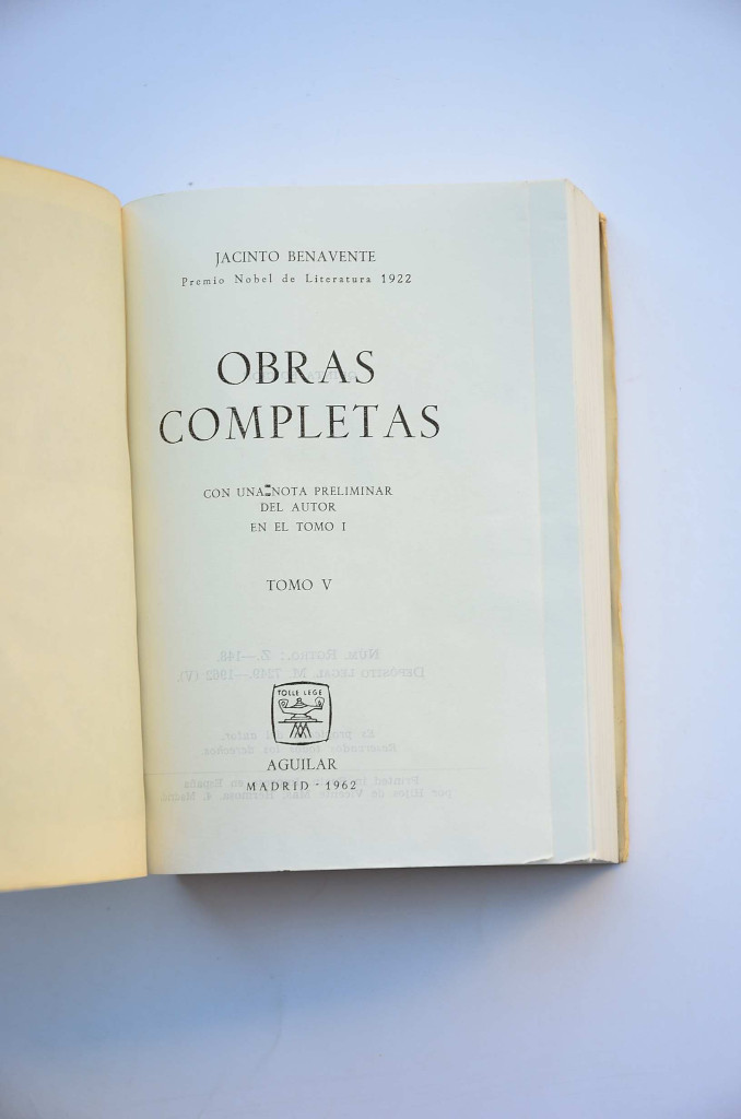 Libros: Jacinto Benavente. Tomo V - BENAVENTE, Jacinto - Foto 3