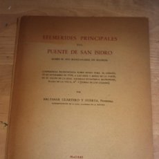 Libros: EFEMÉRIDES PRINCIPALES DEL PUENTE DE SAN ISIDRO FIRMADO AUTOR. Lote 104095783