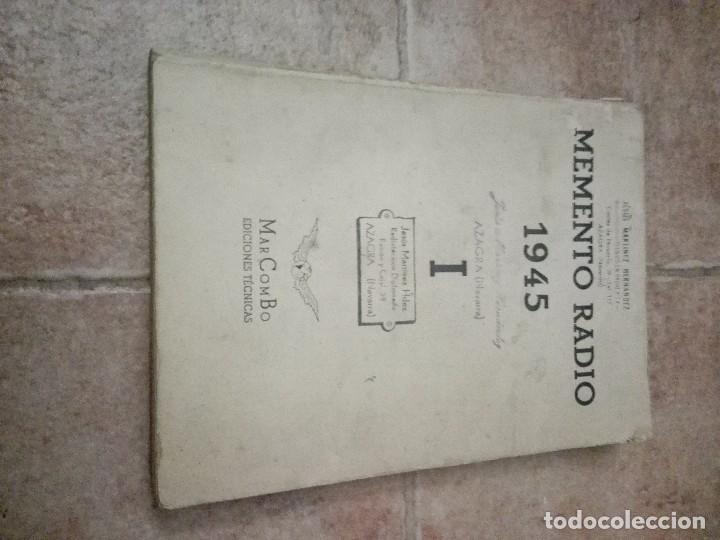 Libros: Memento radio. 1945. - Foto 1