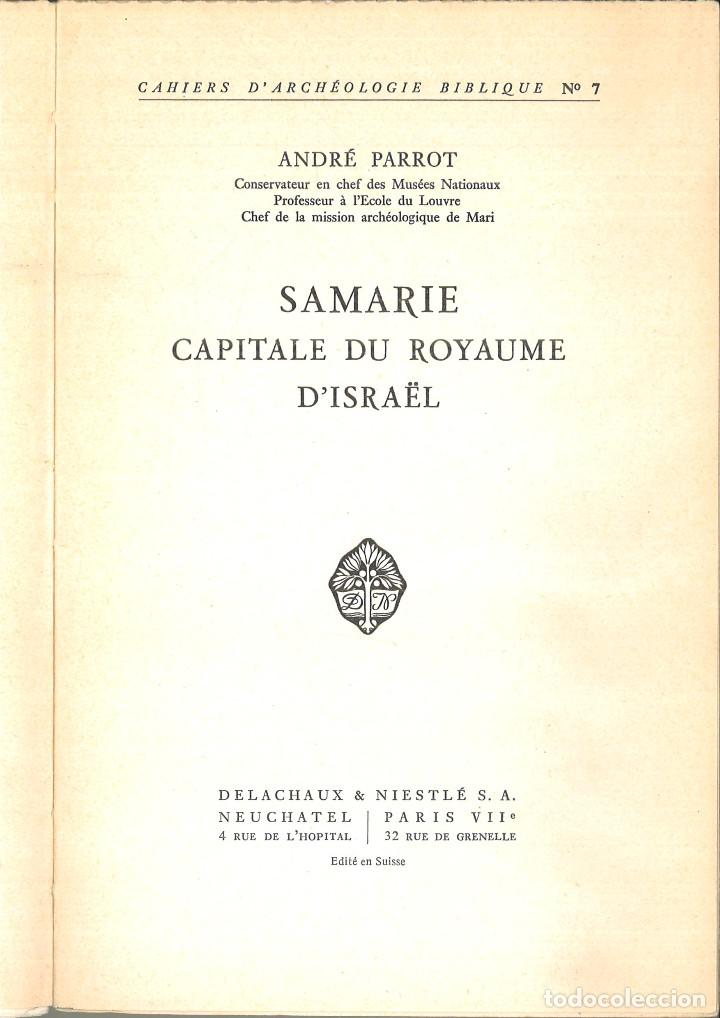 Libros: SAMERIE. CAPITALE DU ROYAUME DISRA&Euml;L. Andr&eacute; Parrot - Foto 2