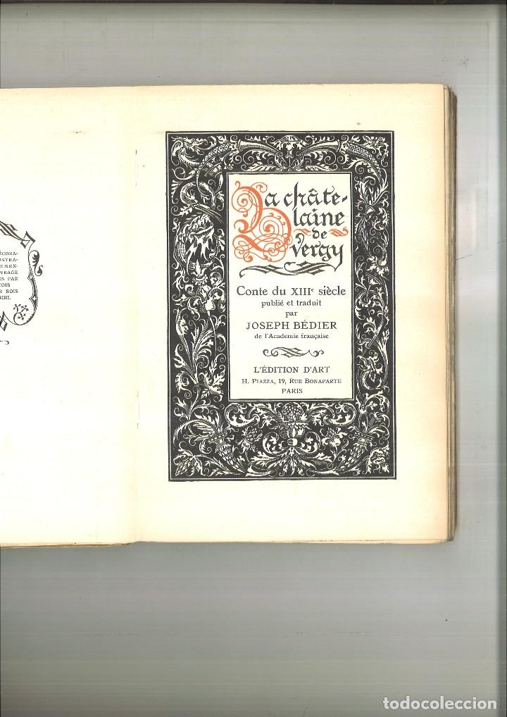 Libros: LA CHATELAINE DE VERGY. Joseph B&eacute;dier - Foto 2