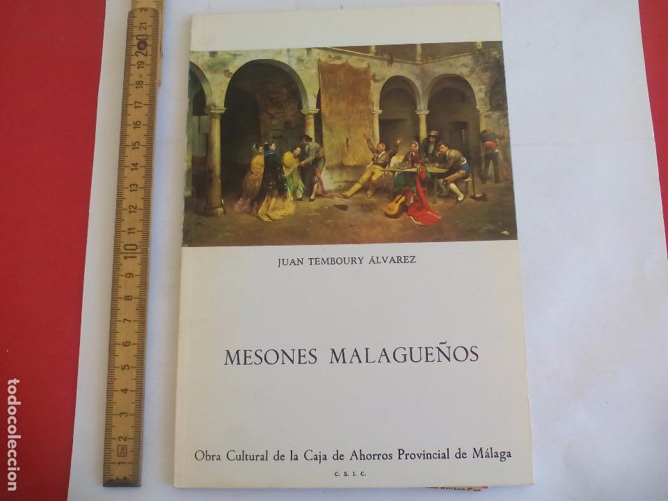 Libros: Mesones Malague&ntilde;os. Juan Temboury &Aacute;lvarez. 1974 - Foto 1