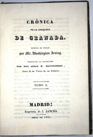 Libros: Cr&oacute;nica de la Conquista de Granada. 2 tomos - IRVING, Washington - Foto 2