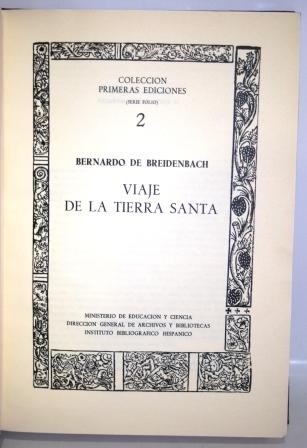 Libros: VIAJE DE LA TIERRA SANTA - BREIDENBACH, Bernardo de - Foto 3