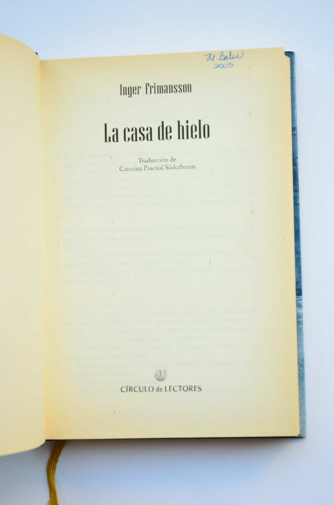 Libros: La casa de hielo - FRIMANSSON, Inger - Foto 3