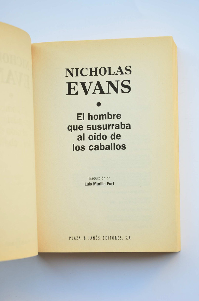 Libros: El hombre que susurraba al o&iacute;do a los caballos - EVANS, Nicholas - Foto 2