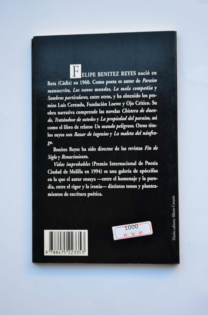 Libros: Vidas improbables - BEN&Iacute;TEZ REYES, Felipe - Foto 4