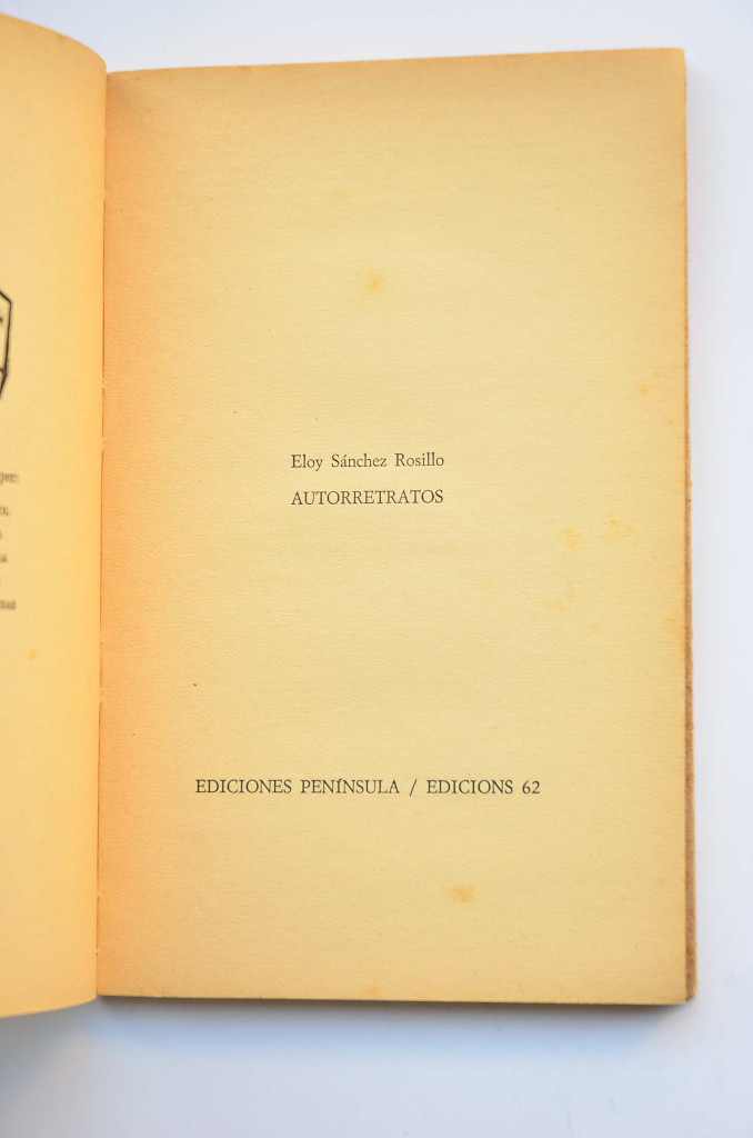 Libros: Autorretratos - S&Aacute;NCHEZ ROSILLO, Eloy - Foto 2