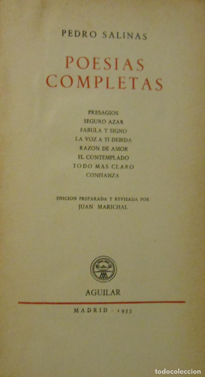 Libros: SALINAS, Pedro.- - Poesias Completas. - Foto 1