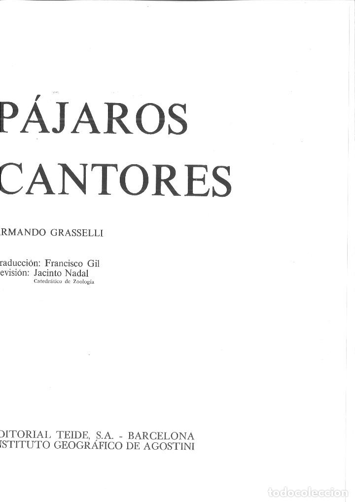 Libros: P&Aacute;JAROS CANTORES. Armando Grasselli - Foto 2