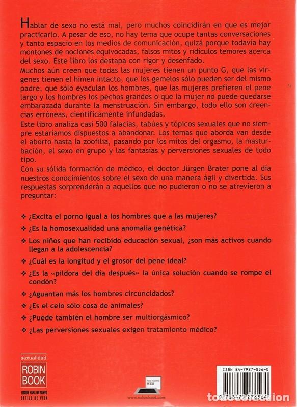 Libros: SEXUALIDAD SIN TAB&Uacute;ES J&Uuml;RGEN BRATER - Foto 2